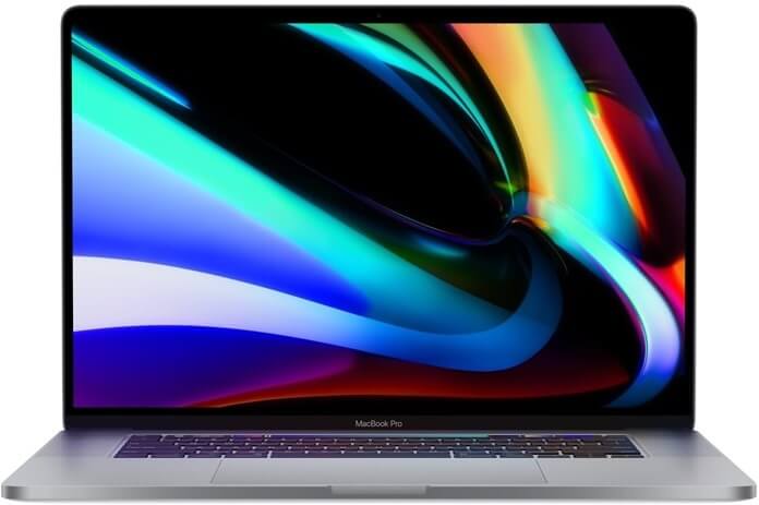 MacBook Pro 16, display Retina e Touch Bar, 2019